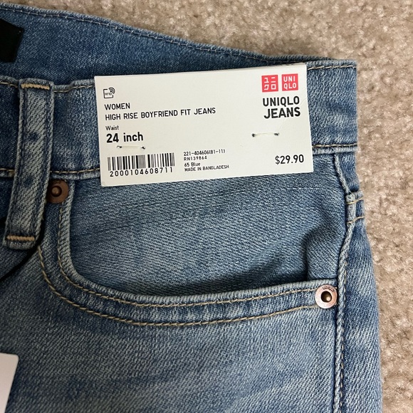 Uniqlo Women HIGH-RISE BOYFRIEND-FIT JEANS, NWT - Picture 4 of 5